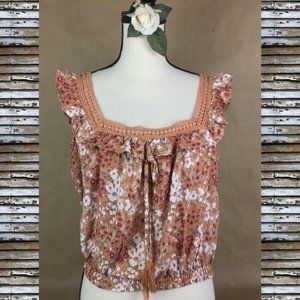 COPY - CYNTHIA ROWLEY Floral Sleeveless Top